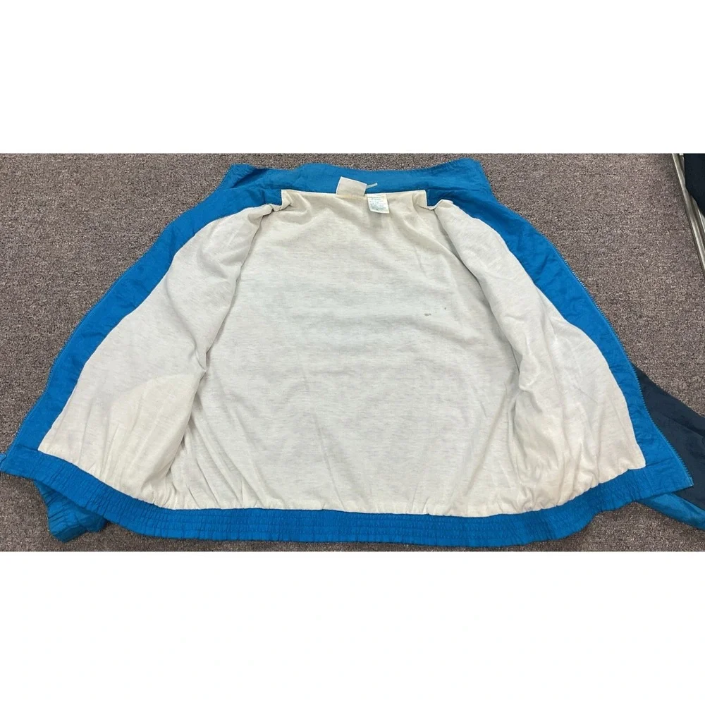 EUC!‎ Vintage Reebok Blue Colorblock Unisex Track Jacket - Size M - Picture 3 of 6